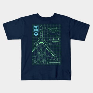 Macross VF0D Blueprint Kids T-Shirt